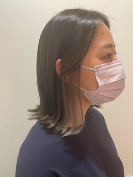 ネオリーブシェリエ 浅草店(Neolive cherie) インナーカラー　グレージュ　外ハネ　20代30代40代