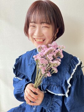 グラヘアーストーリー(gra HAIR STORY) ナチュラルボブ×ピンクベージュ