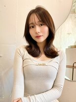 ルームバイシー 新宿(Loom. by Sea)&nbsp;韓国風前髪/シルキーベージュ/グレージュカラー/斜めバング