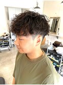 波巻きツイストスパイラル束感ツーブロック流行マッシュショート