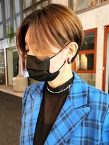 シャロン(SHARON) 【SHARON原宿】ハンサムショート×デザインブリーチカラー