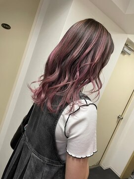 サニー 渋谷(SUNNY) バレイヤージュ、ハイライト、レイヤーロング、グレーベージュ