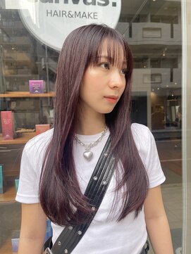 キャンバス 川崎(canvas.) レッドカラー/レイヤーカット