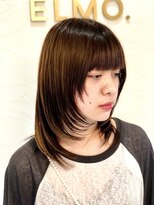 ヘアデザイン ファブロ(hair design FABRO.)&nbsp;顔周りレイヤー/ウルフカット/ダークグレージュ/トリートメント