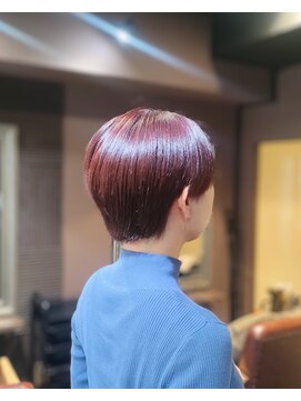 ボヌールヘアー(BONHEUR hair) ピンクマッシュショート