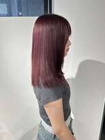 ハピネス 梅田茶屋町店(HAPPINESS) ブリーチなしダブルカラー!ワインレッド!