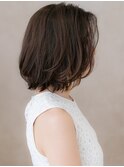 イヤリングカラーAライン小顔かきあげミディアムX志木30代40代