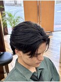 前下りセンターパートスタイル