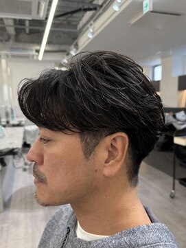 ビカムメンズヘアー 栄店(become men's hair) フェザーパーマ/名古屋/ニュアンスパーマ/センターパート