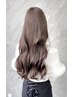 【透明感up &高発色で色落ち綺麗】 ブリーチなしダブルカラー+カット