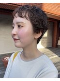 くせ毛風パーマ/フレンチショート/ベリーショートパーマ