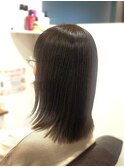 40代50代60代/ミディアムストレート/黒髪ストレート