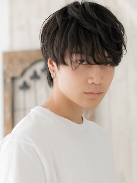 モッズヘア メン 仙台愛子駅前店(mod's hair men) 20代30代無造作アッシュ黒髪ビジカジ爽やかマッシュパーマb仙台