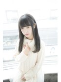 【salon de MiLK 原宿】ワンカール×耳かけイルミナツヤベージュ