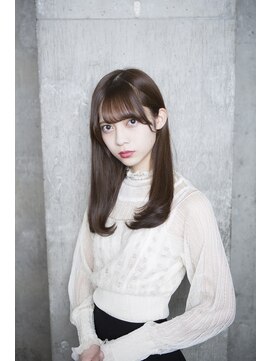 サロンドミルク 原宿(salon de MiLK) 【salon de MiLK 原宿】透け感×透明感×耳かけストレート