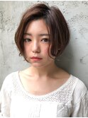 【mee.】 前下がりボブ ショート ニュアンスウェーブ
