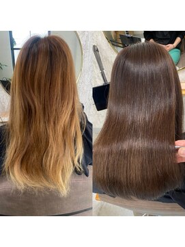 ヒアー 岡山(here) 髪質改善/艶ボルドー/ベビーバング/プレミアムカラー