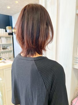 キャアリー(Caary) 福山市美容室Caary人気 似合わせカットレイヤー外ハネミディアム