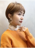 大人可愛い20代30代40代50代小顔ショートボブ丸みショートくびれ