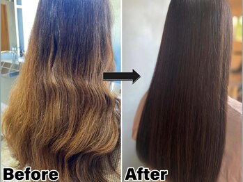 毛髪花学研究所の写真/艶も潤いも同時に与える「カシミヤトリートメントカラー」髪にも優しい自然派で、結果重視の上質な仕上り◎