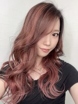 ユートピア(U topia)&nbsp;バレイヤージュ/ピンクカラー/かきあげロング