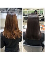 キュア 表参道(CURE)&nbsp;黒髪/グレージュカラー/ココアベージュ/ヘルシーロング[表参道]