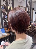 20代30代/オレンジカラー/ハンサムショート/オレンジブラウン