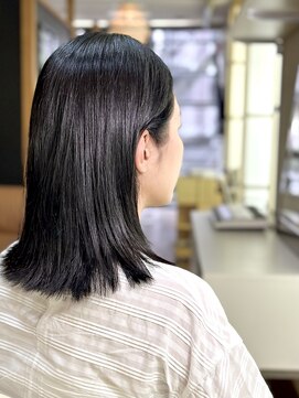 トランクサロンカッパード 大人黒髪ストレート+オーガニックカラー+水素トリートメント