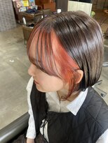 カトル ヘア デザイン(Quatre hair design) フェイスフレーミング　オレンジ