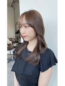 アリスバイブランニューリブ 難波店(ALICE by Brandnew×LIV) 大人かわいい フェザーバング マロンベージュ/