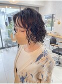 濡れ髪ウェーブボブ