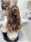 韓国系ハーフアップ