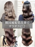 アッシュグレージュ 大人ロング 後れ毛 20代30代40代