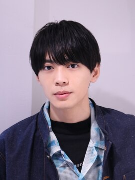 ネイビー(NAVY) 色気抜群のサラツヤヘア メンズマッシュ