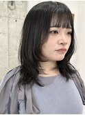 ワンカールで簡単に決まるレイヤーカット×ぱっつん前髪　表参道