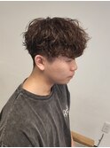 刈り上げショートマッシュ波巻きスパイラルパーマ