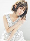 『December』透明感たっぷり☆柔らかベージュのミニボブ