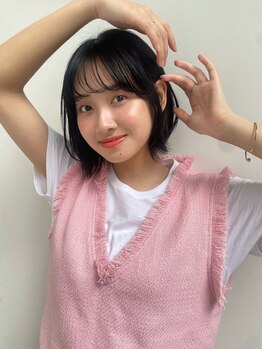 エリルミー 代々木店(Elilume)の写真/「ボブ」×「NOブリーチカラー」でお洒落可愛く♪あなたの魅力を最大限に引き出します！