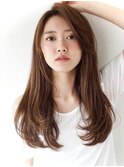 大人ガーリー◎フェミニンロング◎レイヤーカット内巻きシャギー