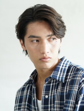 バイフィフス 原宿/表参道(by fifth) ナチュラルセンターパート七三分けニュアンスパーマカルマパーマ