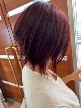 セットアップ 倉敷美和店(SET-UP) くびれヘア/ひし形ショートボブ/エイジングケア/チェリーレッド