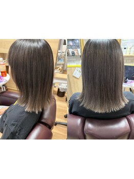 【髪質改善特化】縮毛矯正とは思えないほど自然になめらかな髪を作る！乾かしただけてまとまる理想の髪へ…