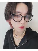 女子ウケ1位ピンクインナーカラーセンターパート