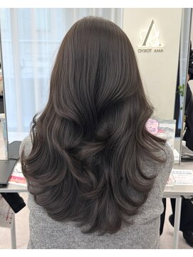 アマトウキョウスマートサロン(AMA TOKYO×Smart Salon) 韓国ヘア　透明感カラー　オリーブグレージュ