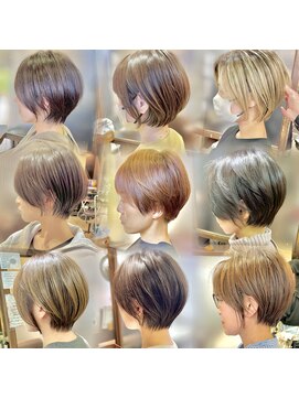 ハピネス クローバー 学園前店(Happiness CLOVER) ☆イメチェン大人かわいい★ショートボブ/白髪ぼかし/ハイライト