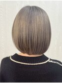 宇都宮ショートボブ顔周りカット白髪ぼかしハイライト白髪染め