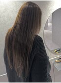 灘区六甲道/オリーブグレージュ艶髪/髪質改善/透明感カラー