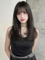 ユーフォリア 青山(Euphoria)&nbsp;ミルクティーベージュミディアムヘアラベンダーカラー薄め前髪◎