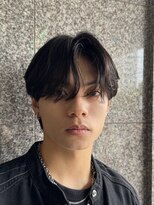 ディライト(Delight)&nbsp;シースルーニュアンスパーマセンターパート毛流れ韓国ヘア新潟
