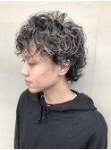 マッシュウルフヘア ハイライト スパイラルパーマ 担当 井上